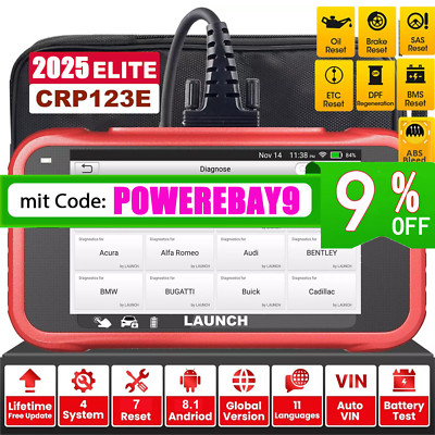 2025 Launch CRP123E Profi Auto Diagnosegerät KFZ OBD2 Scanner Fehlerauslesegerät