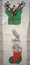 looney tunes bugs christmas fun fabric daffy print piece 14 x 5 inch