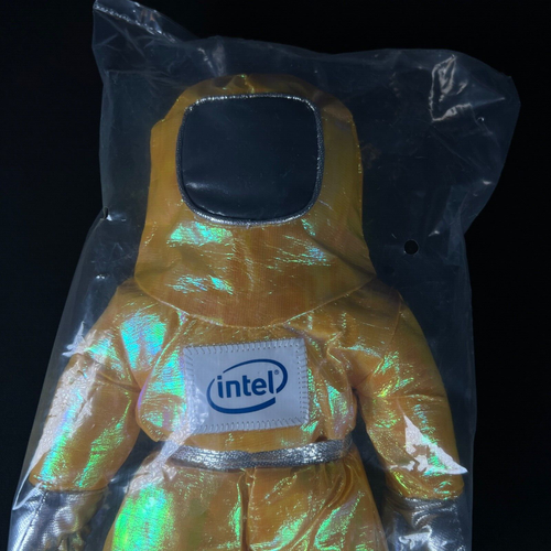 Vintage 1997 Metallic Yellow Intel Bunny People Plus Figure 13" Tall kid toy NEW - Picture 2 of 5