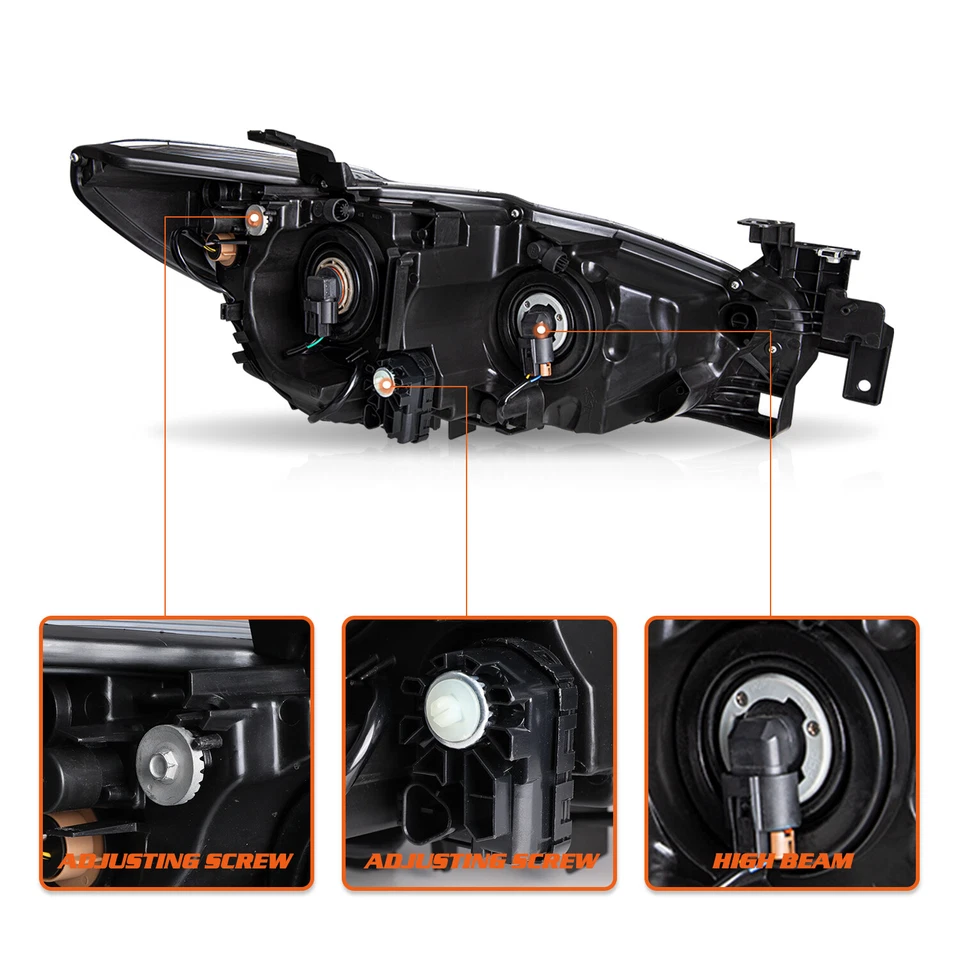 Mazda 6 For 2014-2017 Halo Model Left Driver Side Headlight Headlamp W/bulb - Image 4 of 4