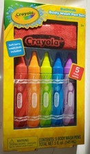 Bathtub Body Wash Pen Set Soft Terry Washcloth Included by Crayola