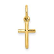 14K Yellow Gold Small Cross Charm
