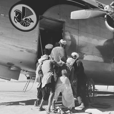 Photo on silver paper BARYTE MILITARY AIRCRAFT Algeria 1960 size 40x40cm