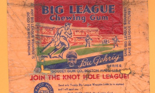GENUINE VINTAGE 1934 GOUDEY KNOT HOLE EMPTY WAX WRAPPER AUTHENTIC/OLD MLB *TPHLC - Picture 4 of 8