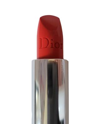 Dior Rouge Lipstick TRAFALGAR (#844) Tester Cap FS Satin Finish Vibrant Red
