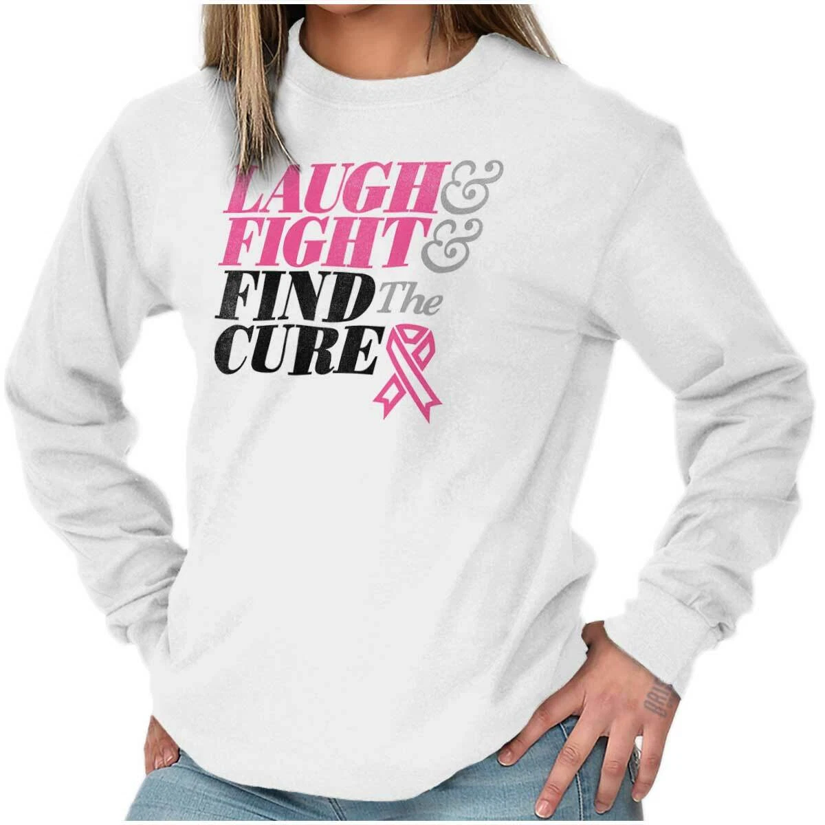 Support Breast Cancer Awareness T-Shirt Faith Fight Hope Tee