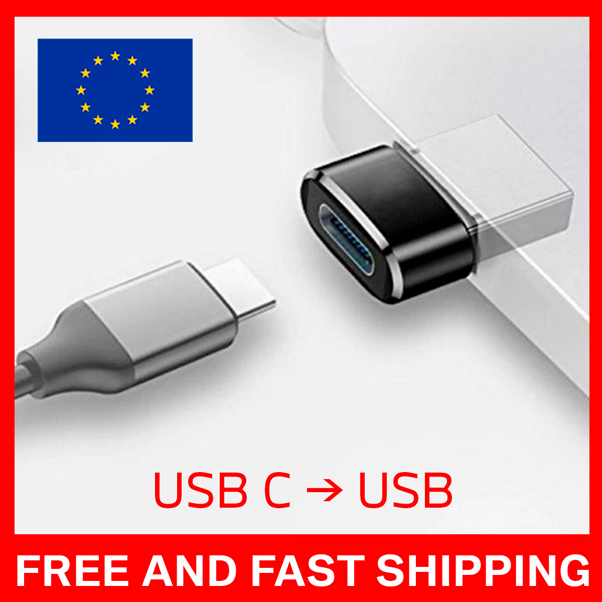 USB C 3.1 Type C Female to USB 3.0 Type A Male Port Converter