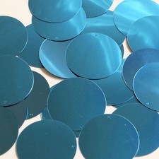 Round Sequin 40mm Sky Blue Metallic Loose Couture Paillettes