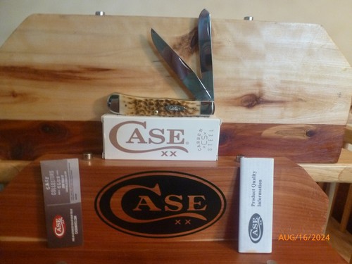 Case XX CA163 Amber Bone Trapper Pattern No. 6254CS - New in Box - Picture 1 of 5