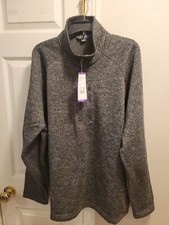 EDDIE BAUER RADIATOR SWEATER FLEECE PULLOVER 1/4 ZIP GRAY MEN  S 2XL XXL NWT