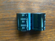 2 Condensatori filtro principale di ricambio - Pioneer SX-550 Nichicon 6800 uf 80v 35mm