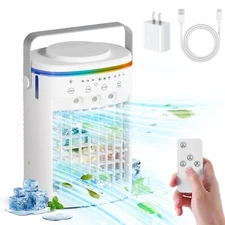Portable Air Conditioner,Cooling Fan with 3 Speeds &3 Modes,2-8H Timer,1000ml...