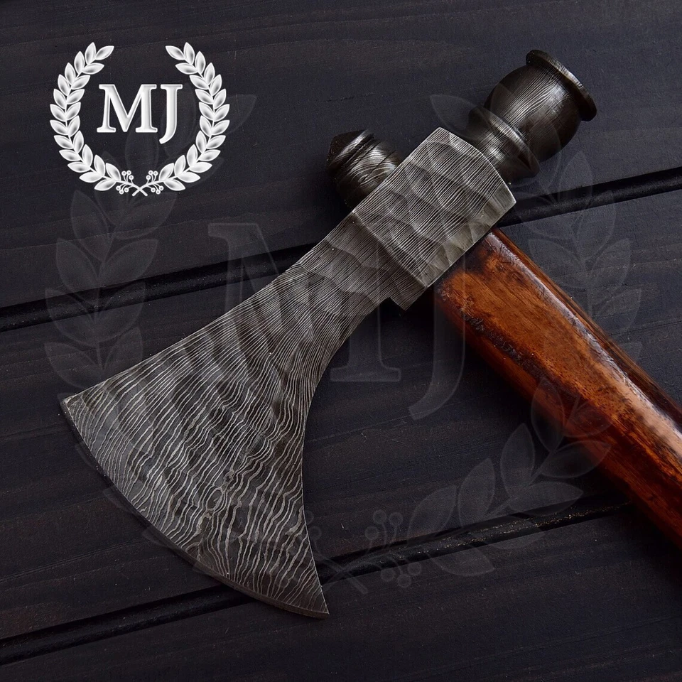 Pipa de fumar PERSONALIZADA forjada a mano de acero Damasco hacha TOMAHAWK, HACHA 20" pulgadas Foto 2 de 4