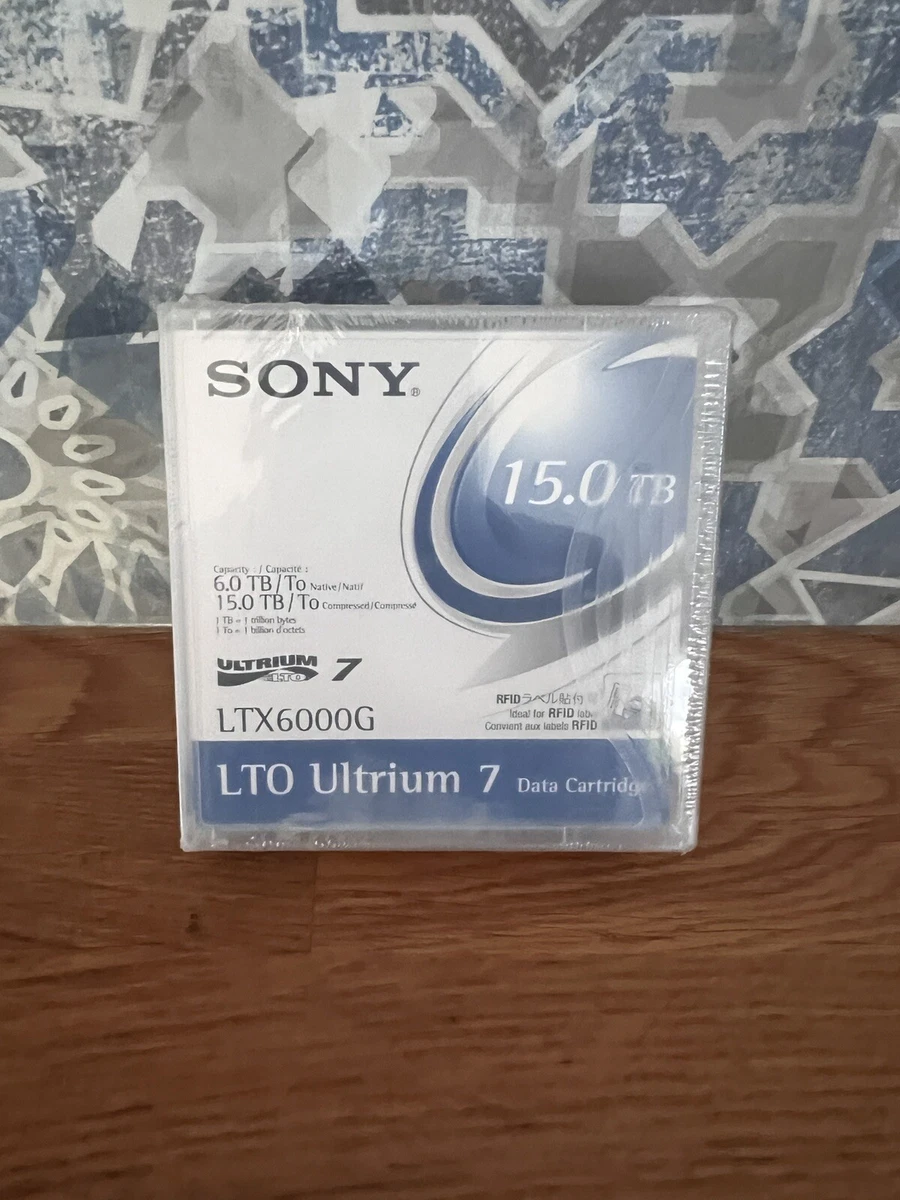 Lot De 2 Cartouches Sony LTX6000G LTO-7 Ultrium 7, 6TB/15TB, Occasion
