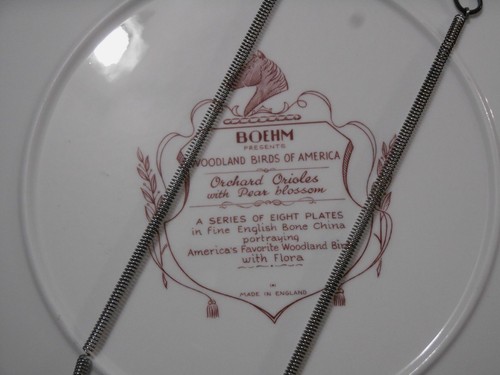 Boehm Plate Woodland Birds of America Orchard Orioles Bone China England - Picture 4 of 6