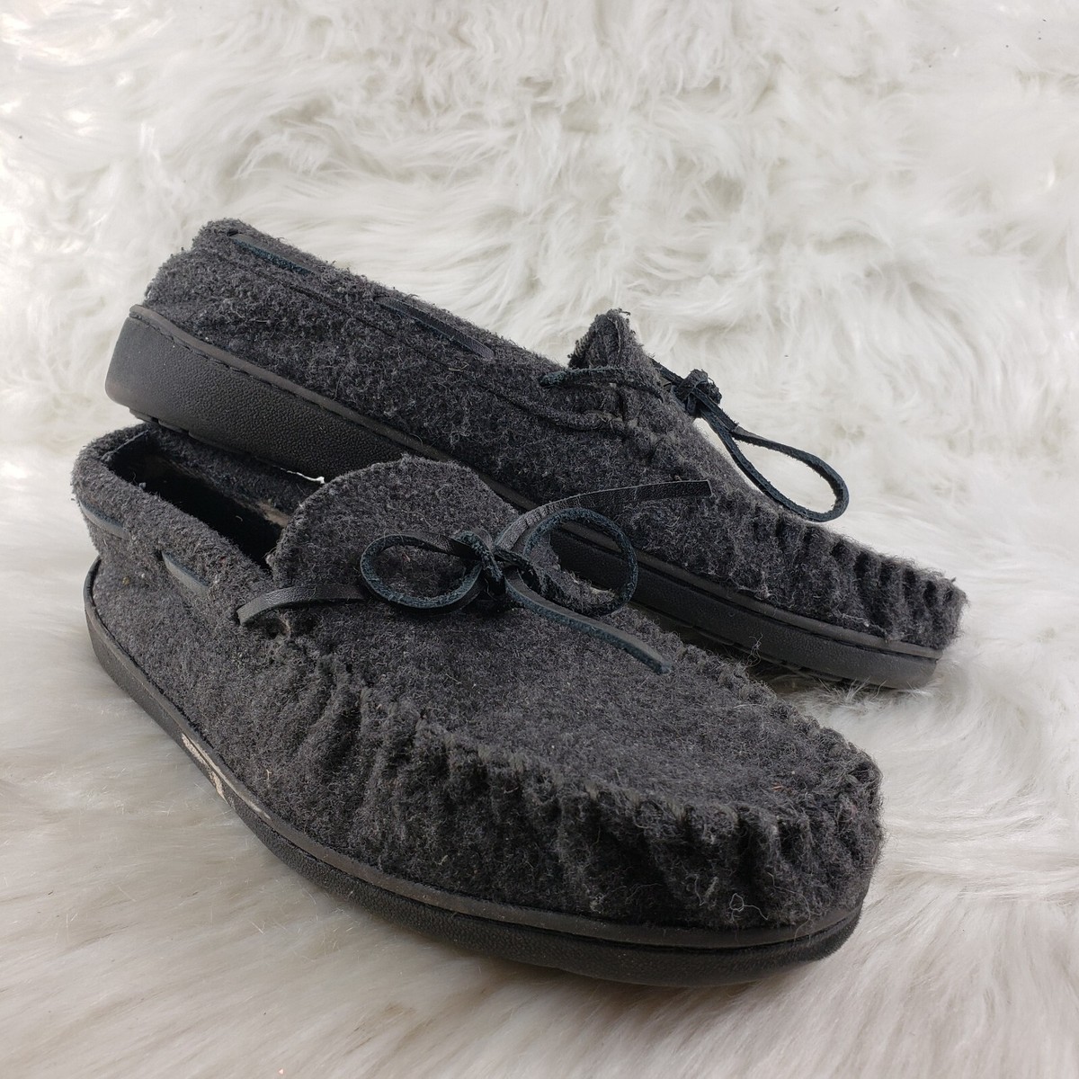 MINNETONKA 45019 Gray Slip On Casual Slippers Shoes Mens  display picture 1
