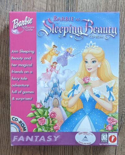 Barbie as Sleeping Beauty Big Box PC Sealed CD-ROM (Windows/Mac, 1999)
