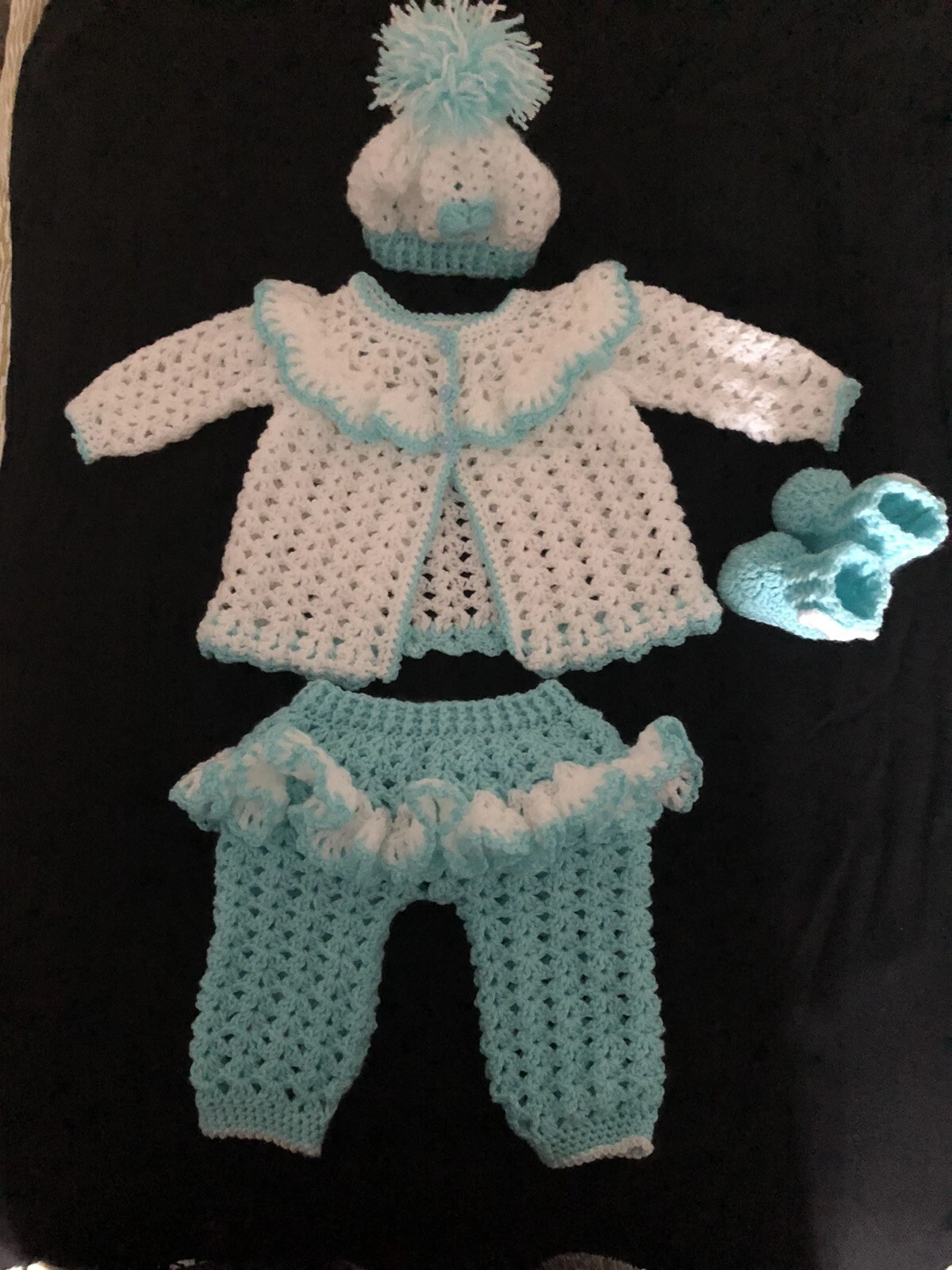 Handmade Crochet Warm & Comfortable 0-6 Months Baby Clothes
Opens in a new window or tab