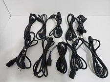 Lot of 10 Standard Power Cord Nema 5-15P to C13 Clean Good North America Cable