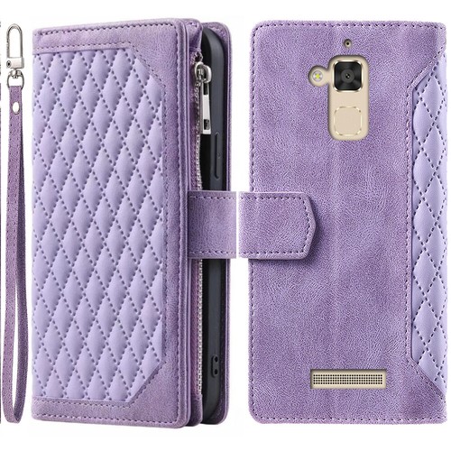 For Asus Zenfone 3 Max ZC520TL Rhombic Wallet Case Leather Zipper Flip Card Case - Picture 39 of 44