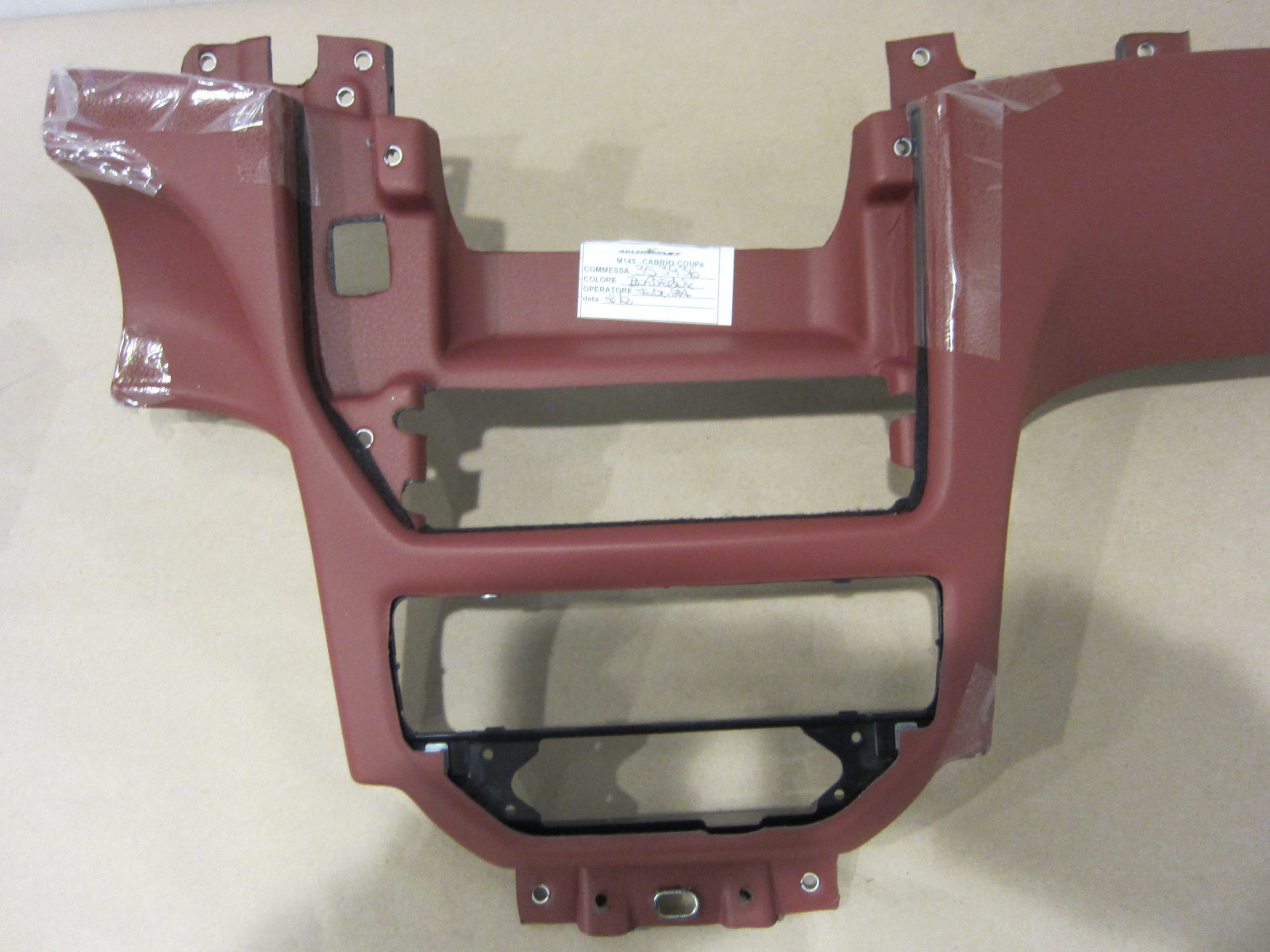 Maserati GranTurimo.  Central Dashboard Trim Panel/Bordeaux (NEW) Part# 69897507