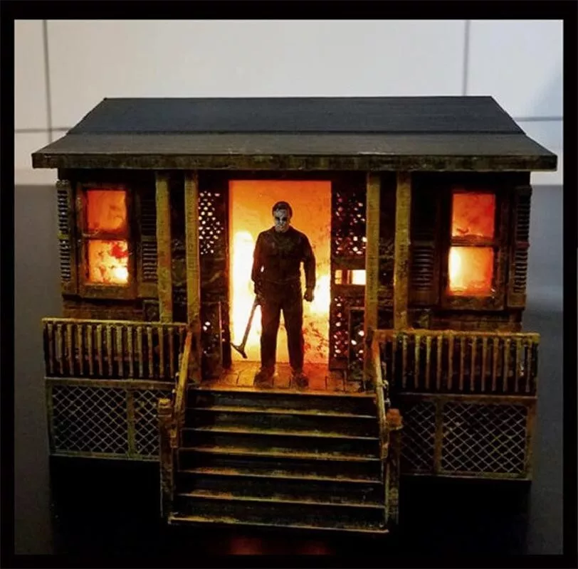 Horror Resin Figure Statue Light Up Toys Michael Myers Halloween ...