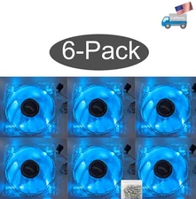 6pack NEW Enermax Twister 80mm Blue LED ON/OFF Switch Gaming PC Case Cooling Fan