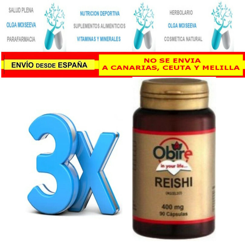 Lote 3 X Reishi (Micelio) 400Mg 90 Capsulas. Consumo Preferente 28/02/2026
