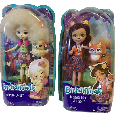 Enchantimals 2-Dolls Felicity Fox Flick Lorna Lamb