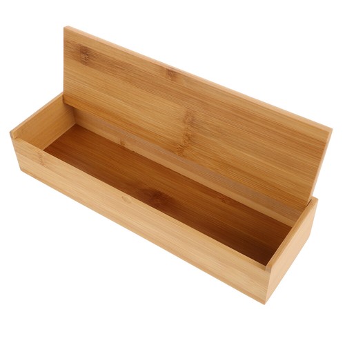 Bamboo Chopstick Box Travel Drawer Silverware Organizer Tableware Case
