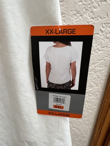 Tranquility by Colorado Clothing Ladies' V-neck Top 1577447 Size XXL White NEW - Picture 3 of 5