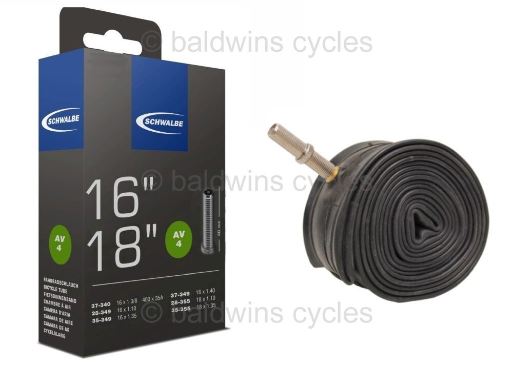 16 x SCHWALBE AV4 Inner Tube 40mm Schrader Car Auto Valve