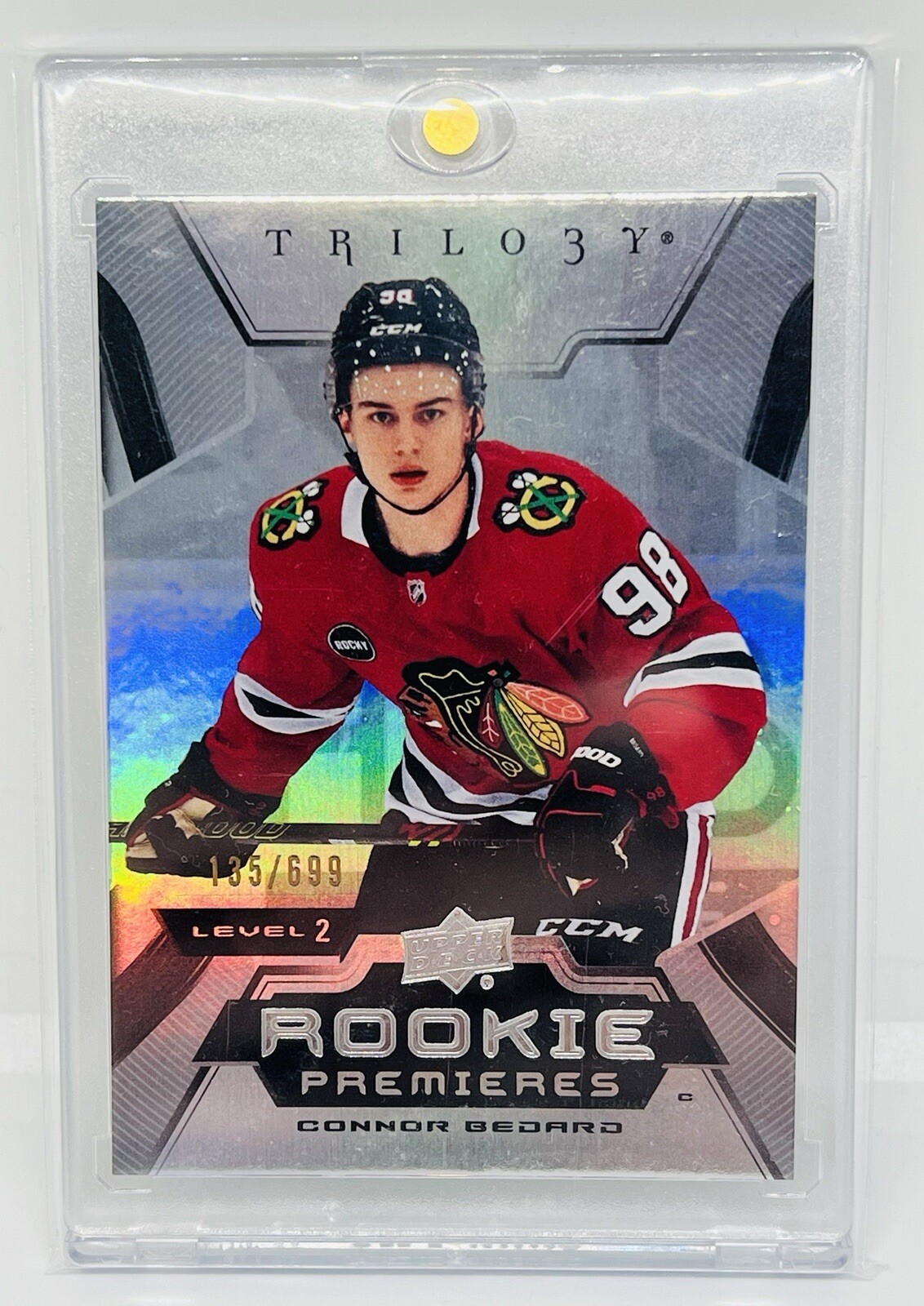 2023 Connor Bedard RC Level 2 UD Trilogy #’d /699 Uncommon CHI Blackhawks #152