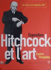 ALFRED HITCHCOCK EXHIBITION - PARIS 2001 - ORIGINAL RARE LARGE ROLLED POSTER