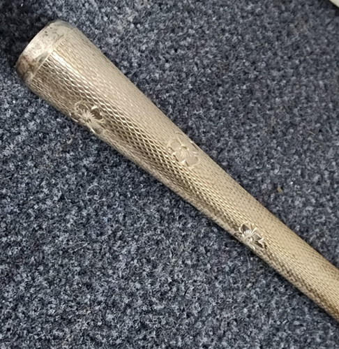Vintage Sterling Silver Engine Turned Engraved Cigar/Cigarette Holder Germany - Picture 2 of 8
