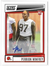 2022 Panini Score Perrion Winfrey Rookie Autograph Card