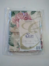 A.L. Ellis M-Shaped Valance 14"Lx72"W Multi Floral Cotton Lined Open Box Cottage