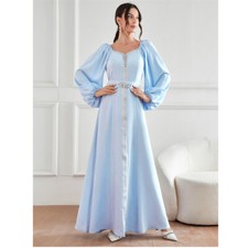 Dubai Women Long Dress Maxi Robe Muslim Abaya Kaftan Evening Party Gown Prom New