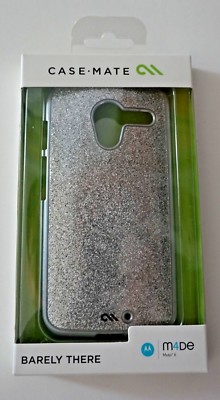 NEW Case-Mate Barely There Glimmer Case For Motorola Moto X Silver