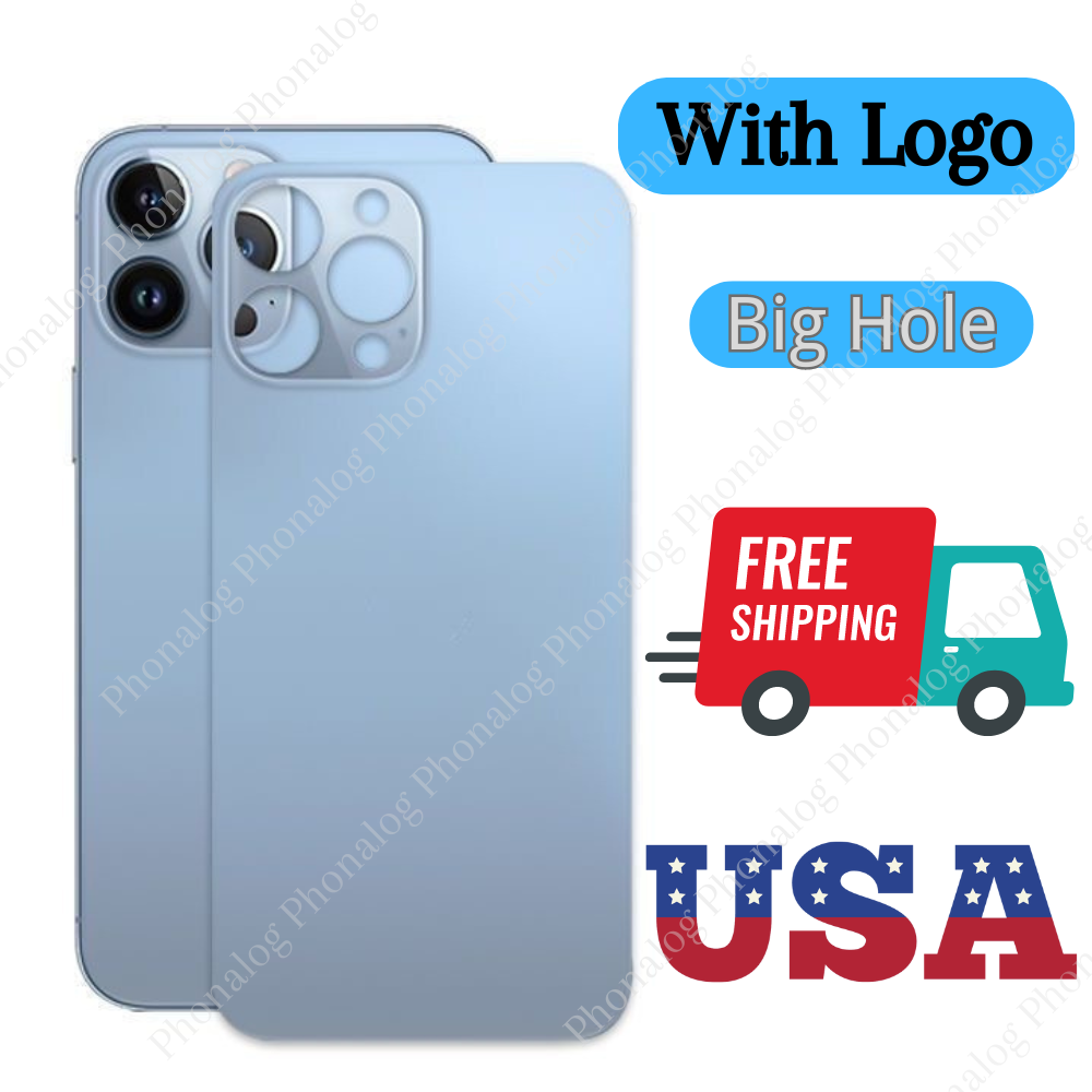 Back Glass Replacement Big Hole For iPhone 11 12 13 14 15 Pro XR Rear Cover Lot