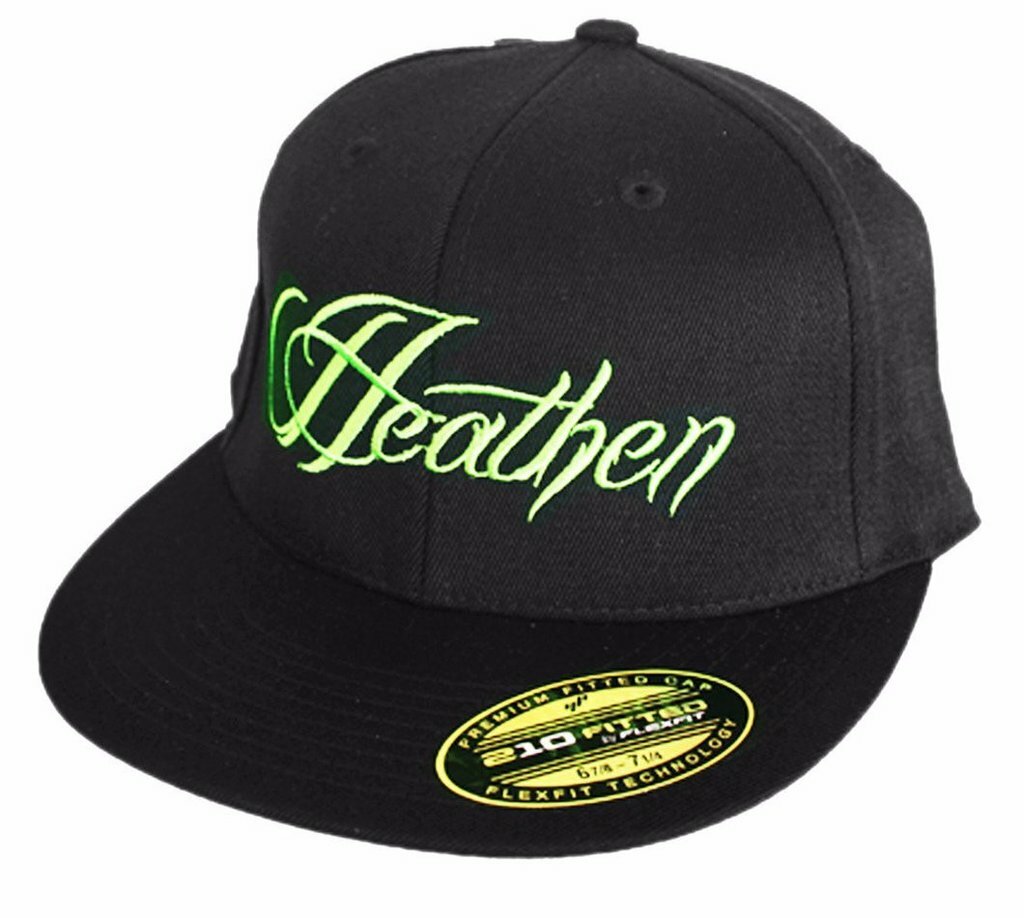 Heathen Script Brandneu Heathen Script 210 flexfit Hut Schwarz / Grün S/M L/XL Limited ...
