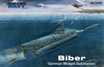 SpecialNavy Kleinst-U-Boot Kleinkampfbände Biber German Midget Submarine 1:72
