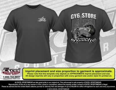 GY6STORE T-SHIRT *COLOR: CHARCOAL*