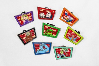 2013 DISNEYLAND MUPPETS BRICK WALLS 8 PIN SET RARE!