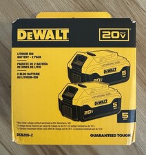 DEWALT 20V MAX 5 Ah Lithium Ion Battery 2-Pack DCB205-2 Brand New Factory Seal