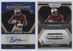 2024 Panini Prizm Draft Picks Blue /149 Trey Benson #DPA-TBN Rookie Auto RC