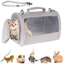 Grey Pet Travel Carrier Portable Airline Soft Sided Comfort Case Durable Small