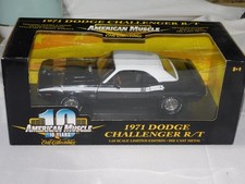 American Muscle 118 1971 Dodge Challenger Rt Black Diecast