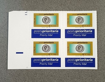 ITALY 2004 - PRIORITY POST 1.40 EURO QUARTINA RUBBER INTEGRAL MNH**