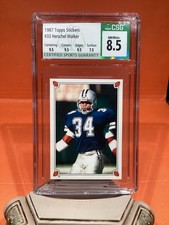 Herschel Walker, Graded 8.5, 1987 Topps Stickers, Card # 33.